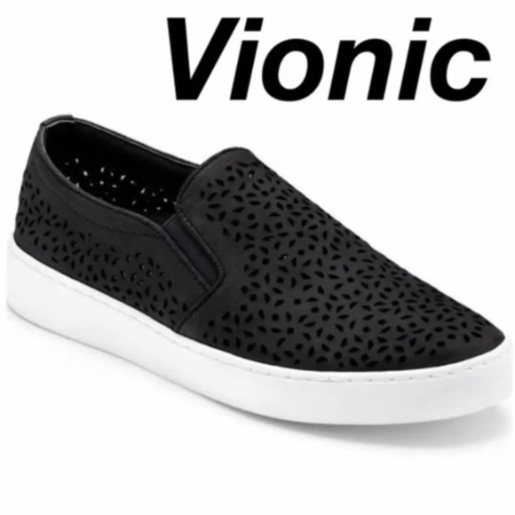 Vionic perforated laser cut slides 6:5 in excellent condition. - Picture 1 of 4